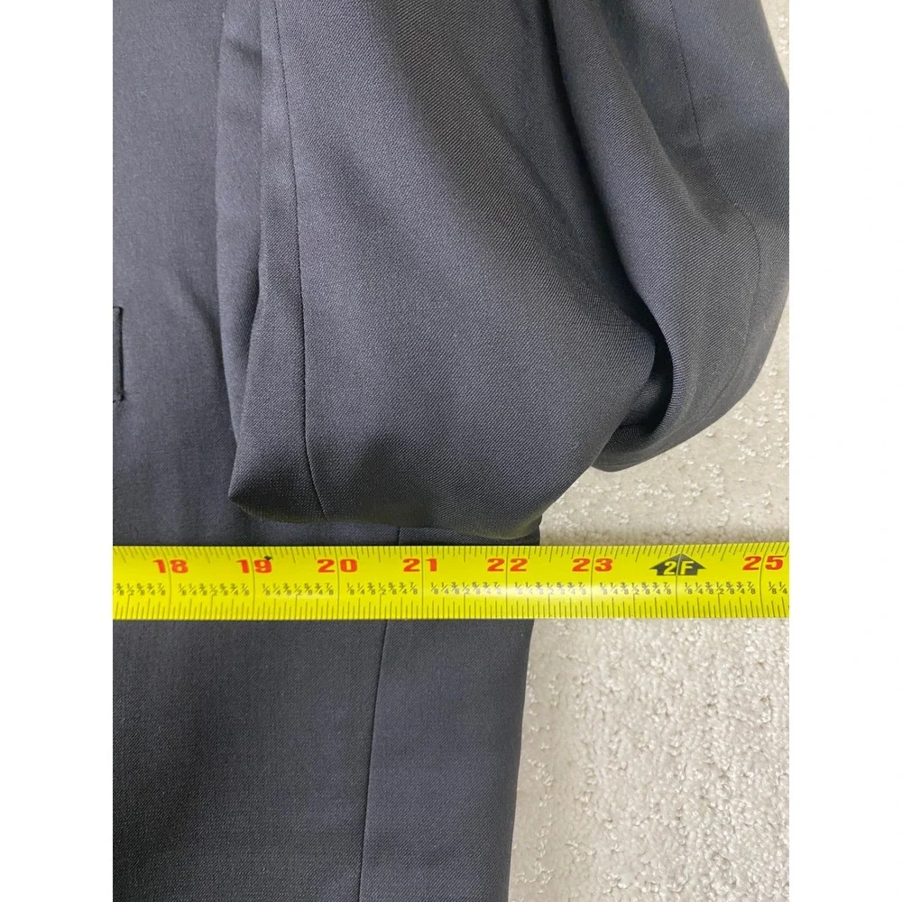 Mabro Handmade Blazer Mens IT 54 Black Guabello Super 140s Wool Italy Sport Coat